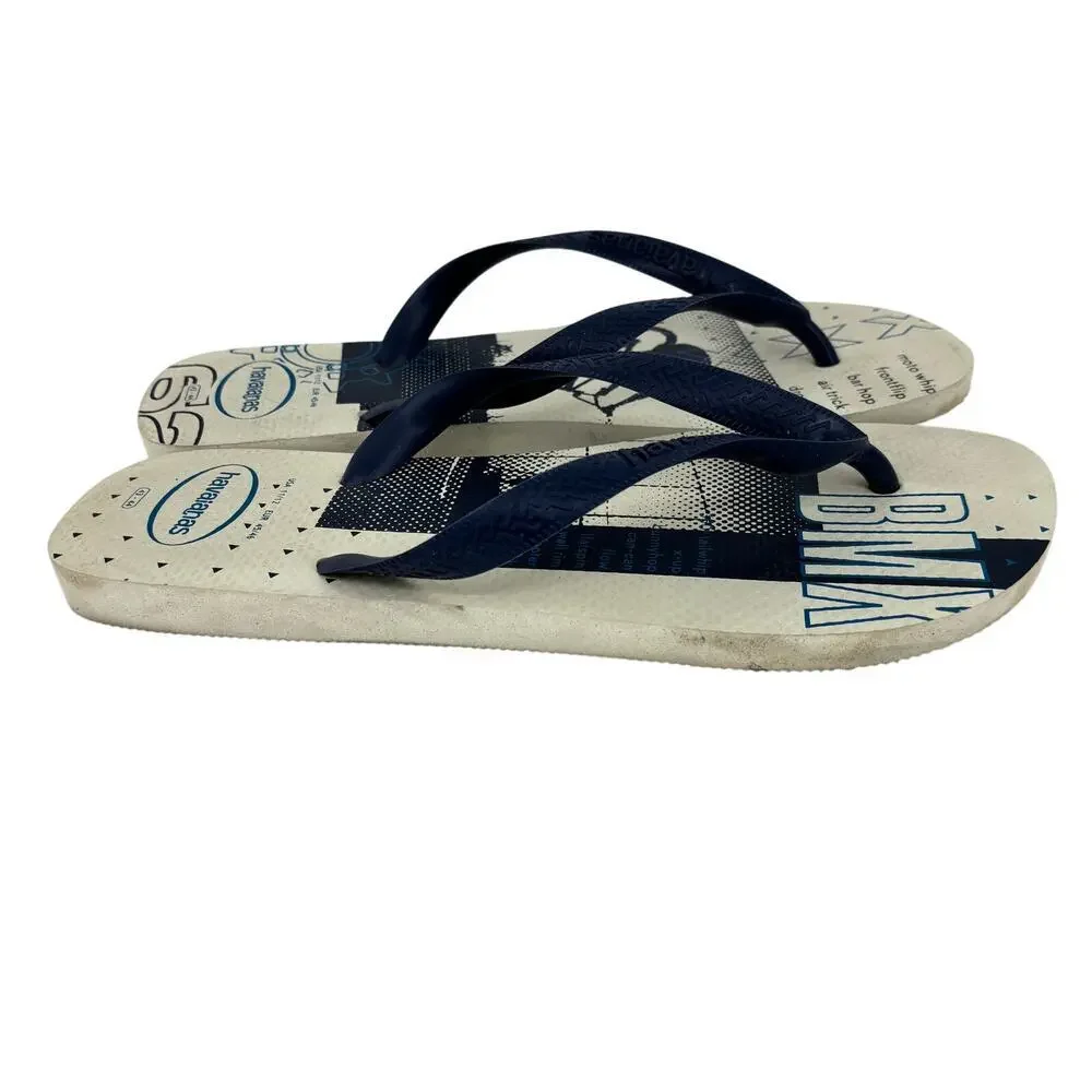 Havaianas BMX Flip Flop Sandals Mens Size 11 / 12‎ Navy Blue Top Masculino